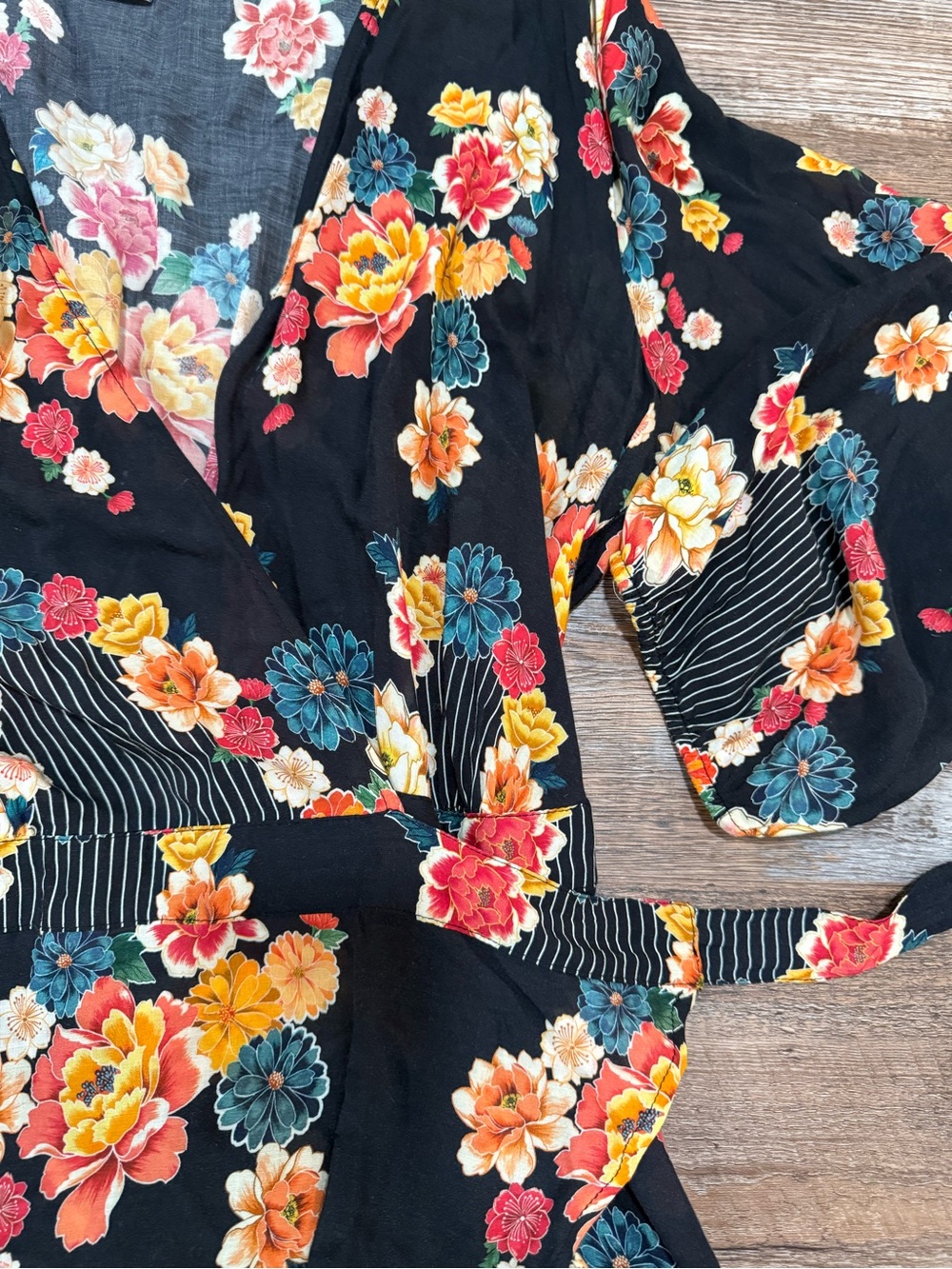 Farm Rio for Anthropologie Loretta Maxi Floral Wrap Dress Size Large - Picture 5 of 11